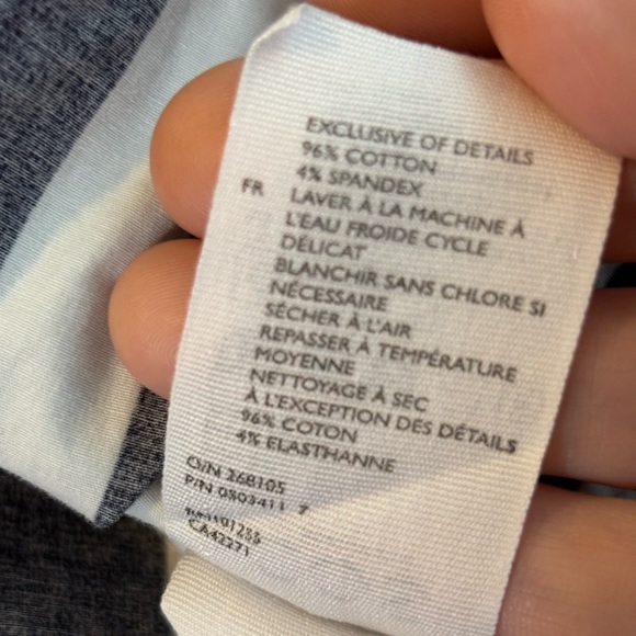 COS Navy and White Striped Cotton Twist Back Dress - Picture 6 of 8